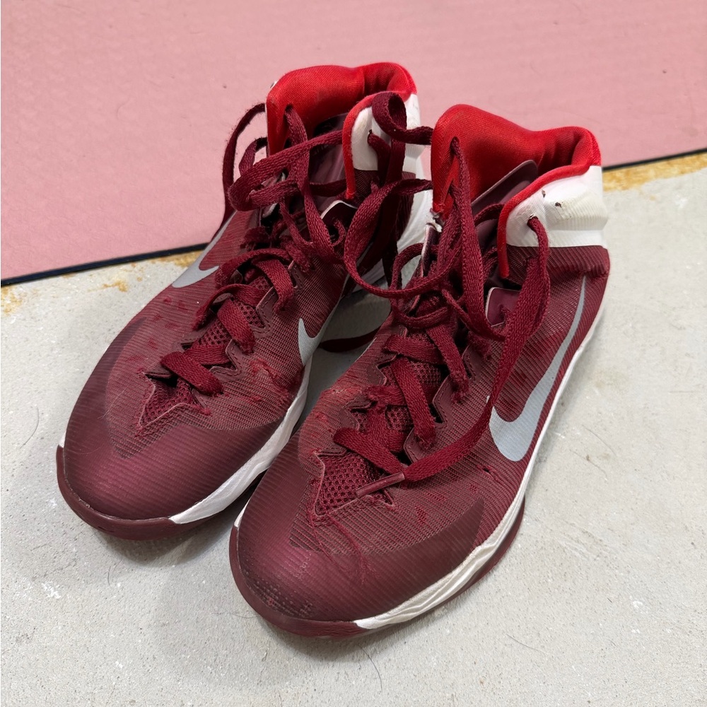 Nike Red and White Basketball Shoes